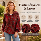 🧶Női paisley mintás húzózsinóros pulóver – 🌺Bohém stílus, kényelmes viselet