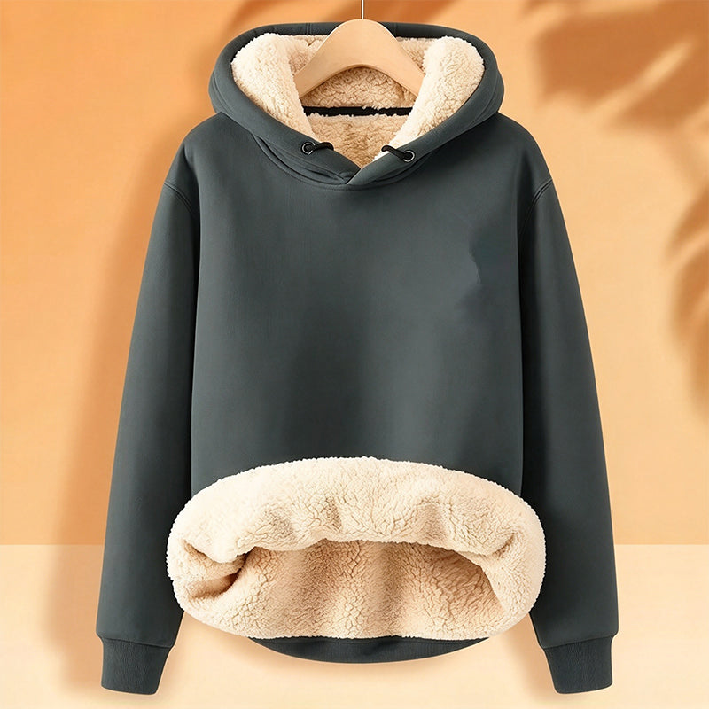 【M-5XL】🔥Férfi vastagított, sherpa béléssel ellátott kapucnis pulóver