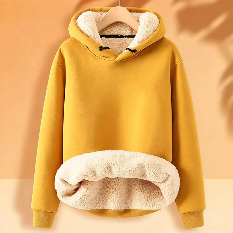 【M-5XL】🔥Férfi vastagított, sherpa béléssel ellátott kapucnis pulóver