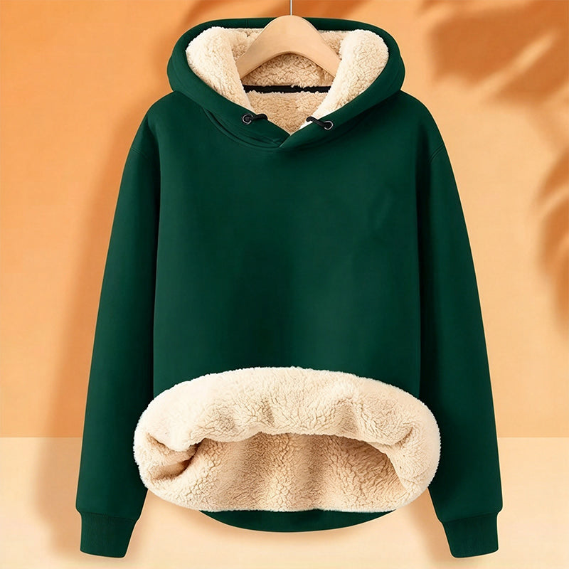 【M-5XL】🔥Férfi vastagított, sherpa béléssel ellátott kapucnis pulóver