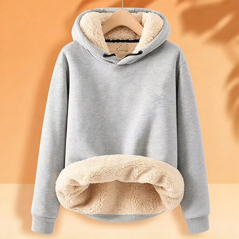 【M-5XL】🔥Férfi vastagított, sherpa béléssel ellátott kapucnis pulóver